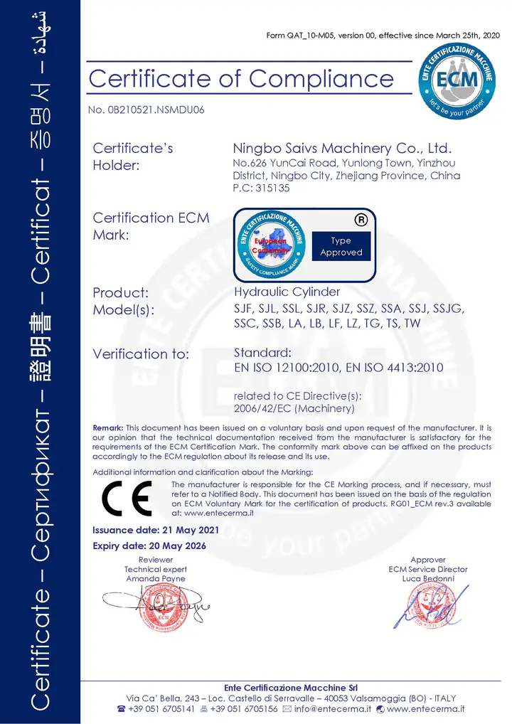 SAIVS Certificate