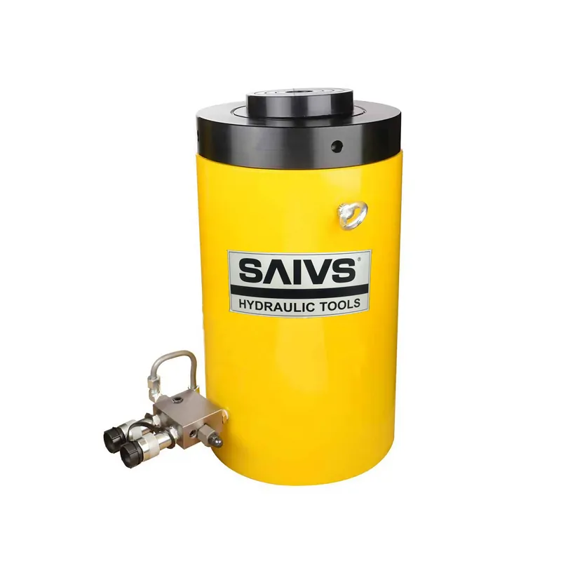 HCRL10010, 100 Ton, 250 mm 9.84 in Stroke, Double Acting Lock Nut Cylinders